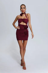 Summer Season Sexy Mesh Sexy Tube Top Package Hip Design Dress