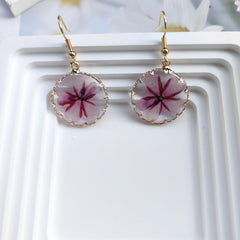 Drop Glue Dried Flower Eternal Flower Earrings