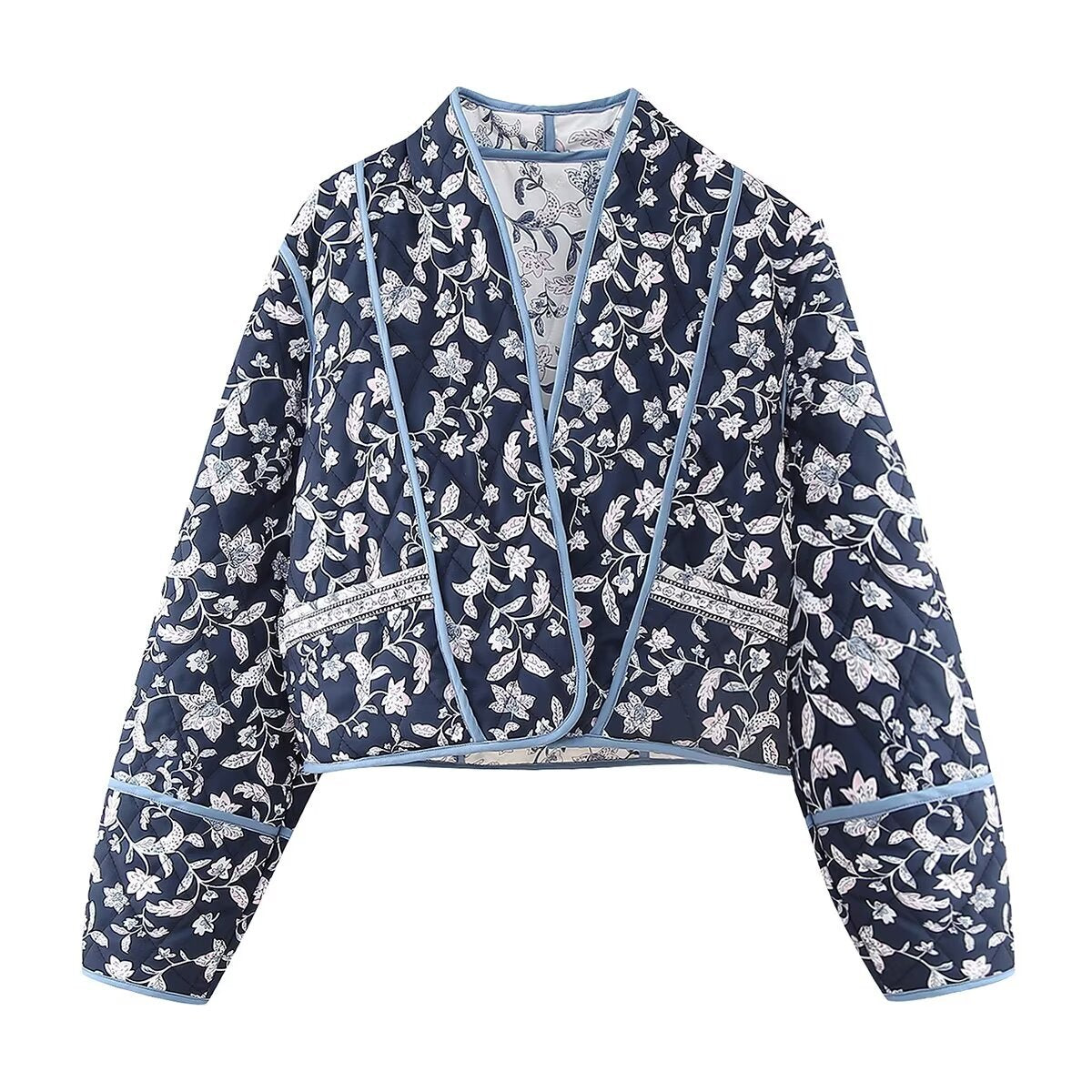 Ethnic Flower Print Reversible Jacket