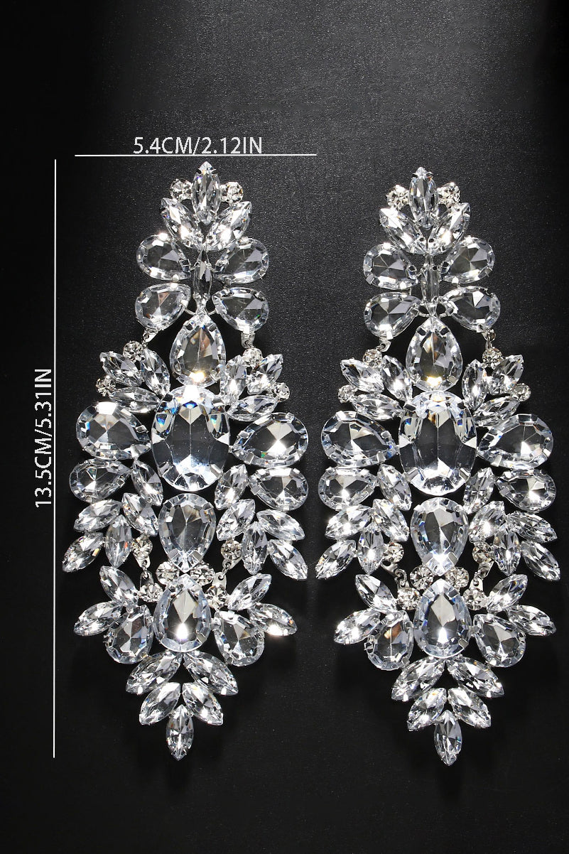 Oversize Crystal Drop Earrings