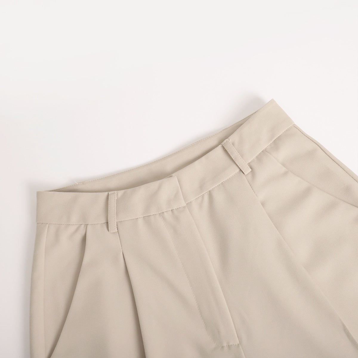 High-Waisted Straight-Leg Wide-Leg Suit Pant