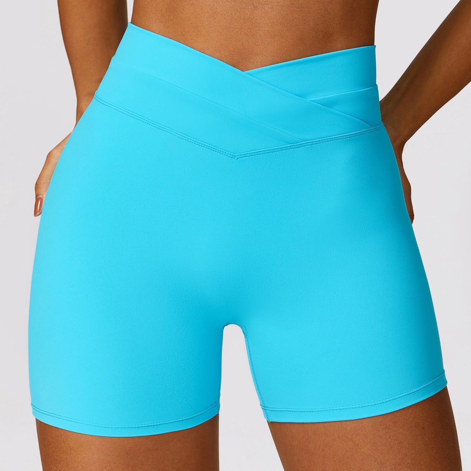 Skinny Hip Raise Yoga Shorts High Waist Workout Pants Women