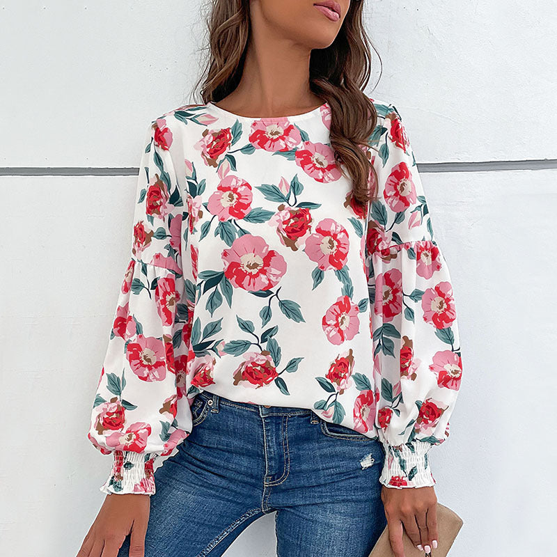 Autumn Women Wear Long Sleeved Printed Shirt Women