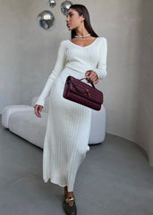 Serenity Ribbed Knit Maxi Dress