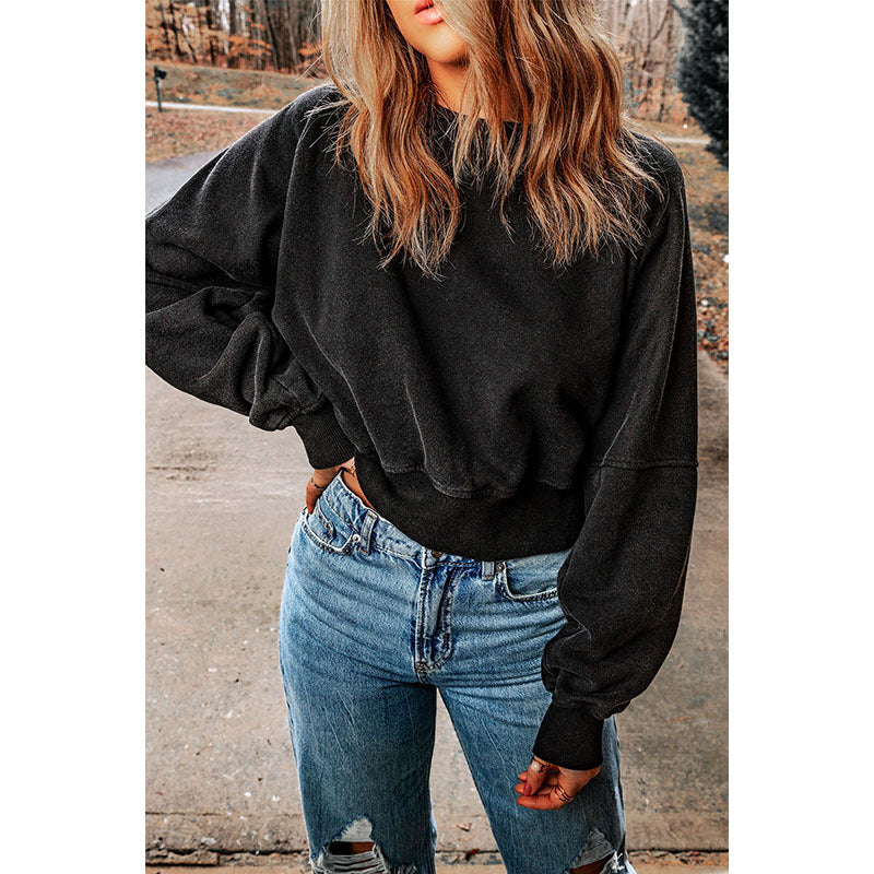 Autumn Solid Color Pullover Long Sleeve Top Women Personalized Backless Pickled Sweater Women Clothing