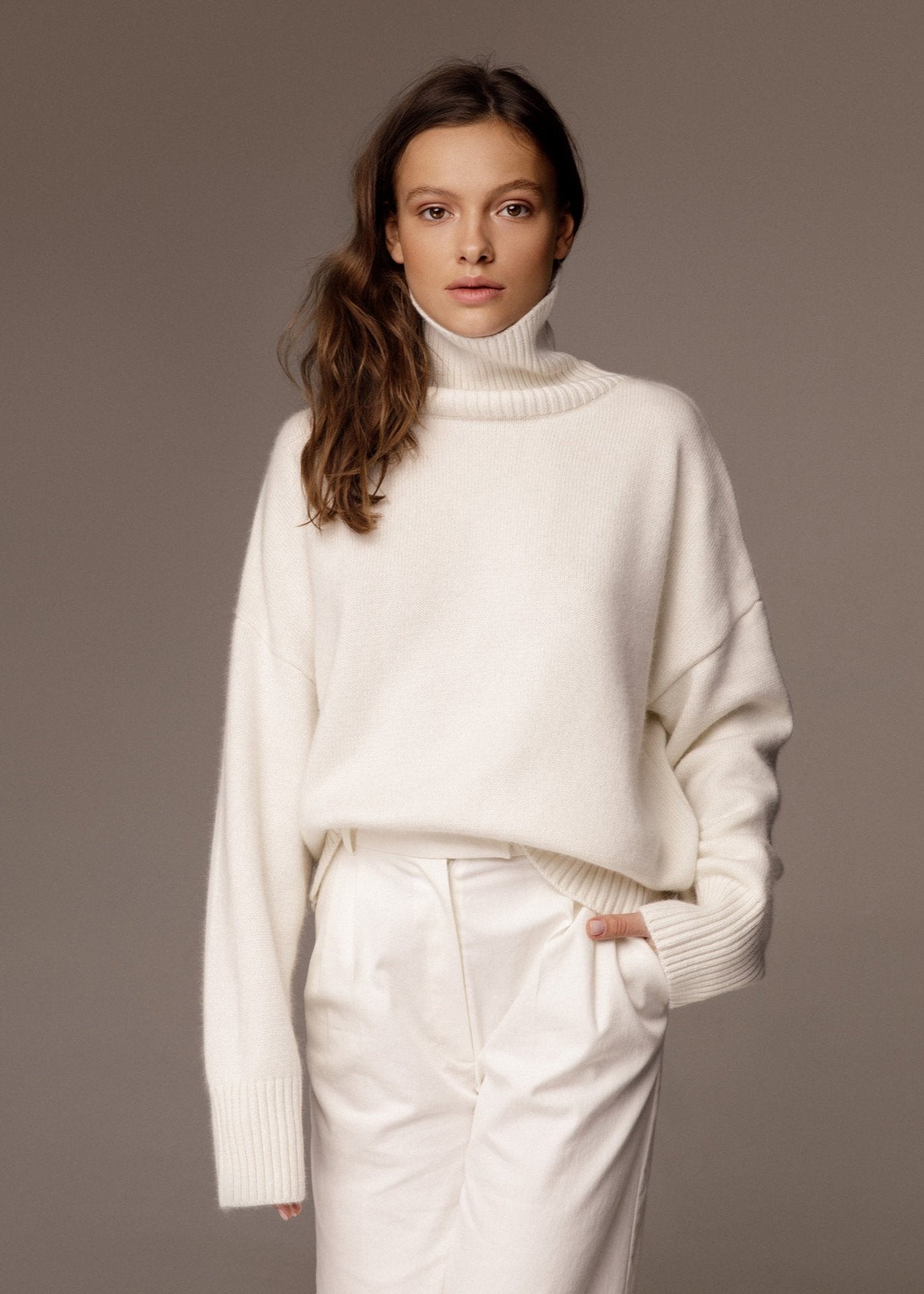 Luxe Ribbed Turtleneck Sweater