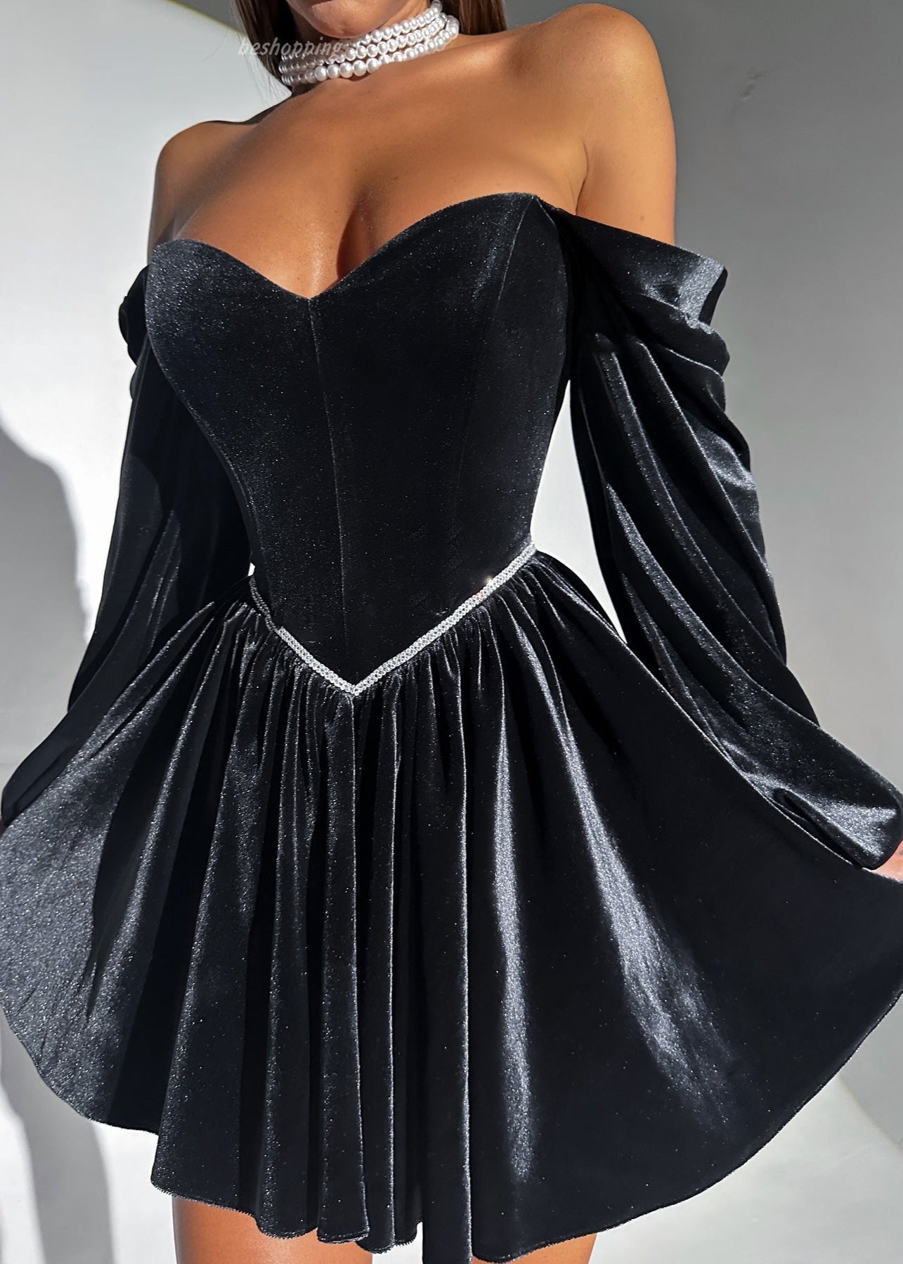 Velvet Charm Corset Dress