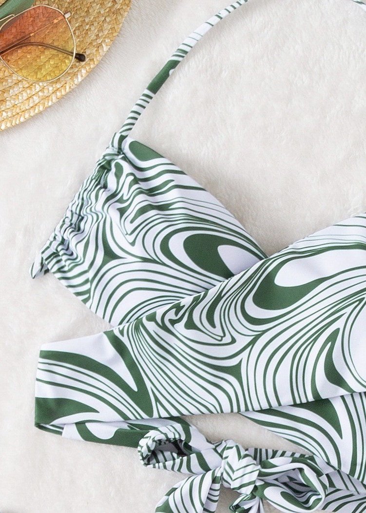 Swirl Wrap Two-Piece Swimsuit