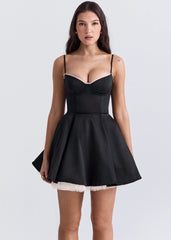 Midnight Satin Tulle Dress