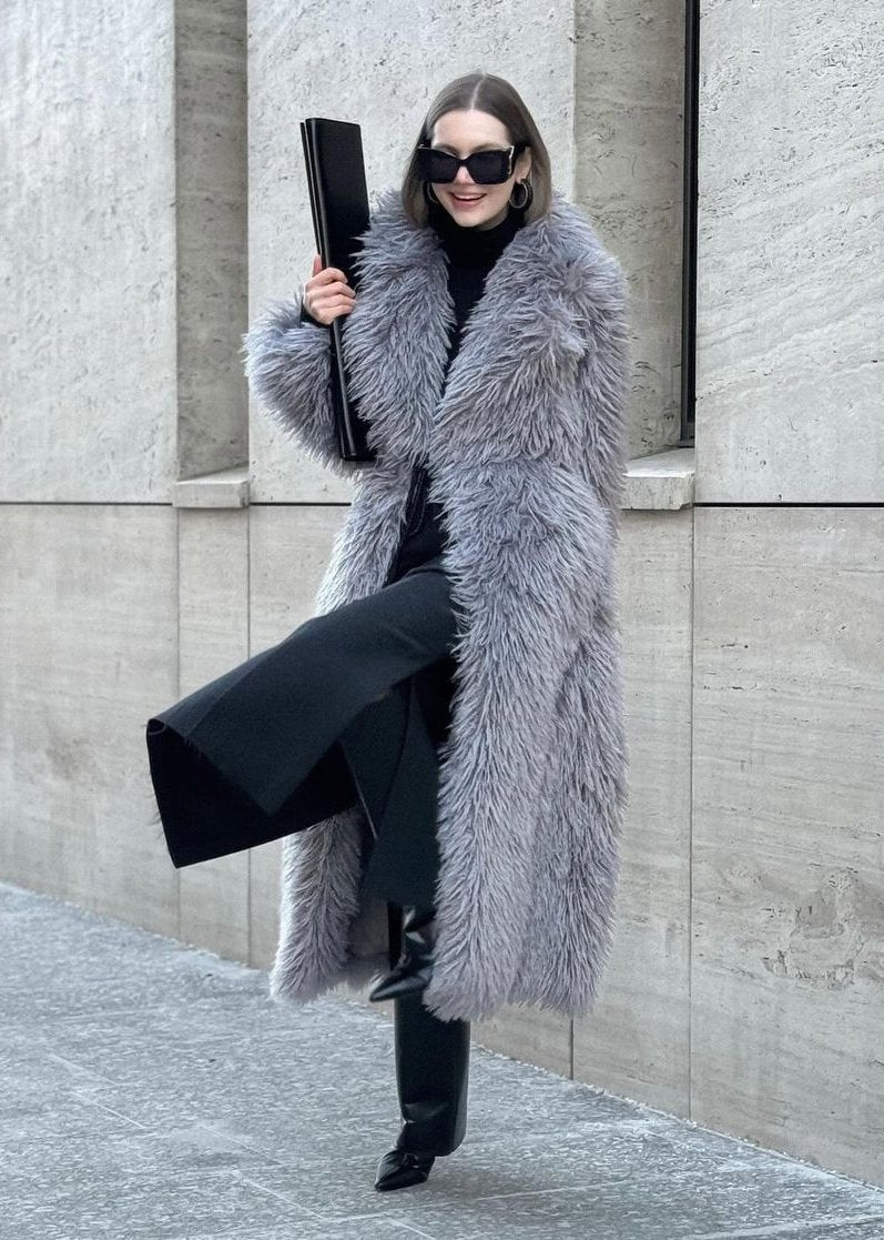 Luxe Shaggy Faux Fur Maxi Coat