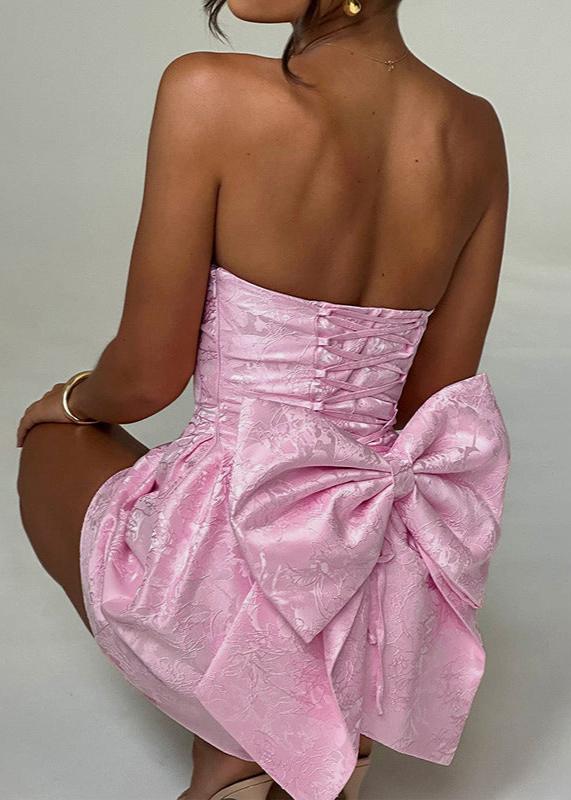 Blossom Bow-Back Strapless Dress