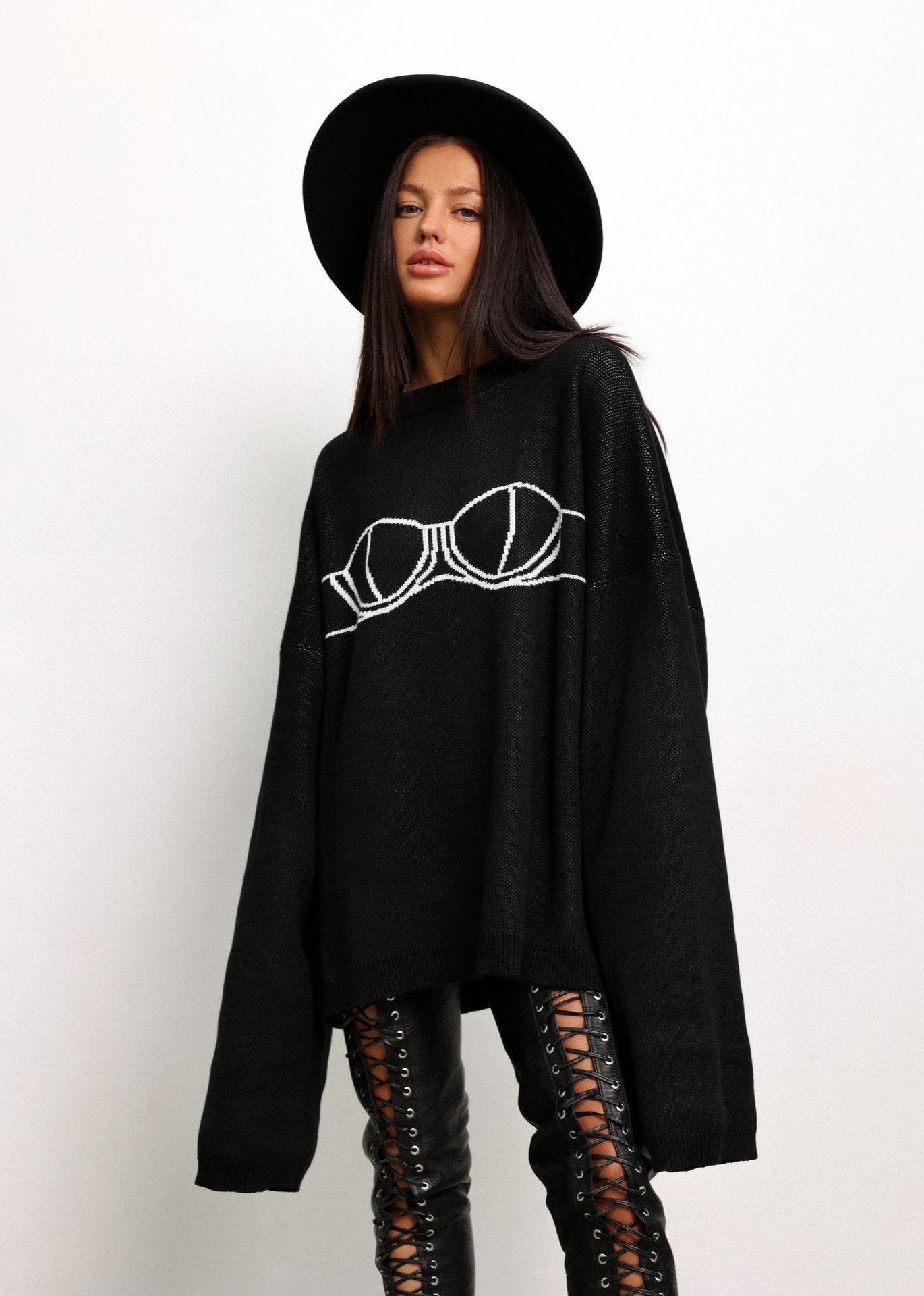 Eva Graphic Oversized Sweater