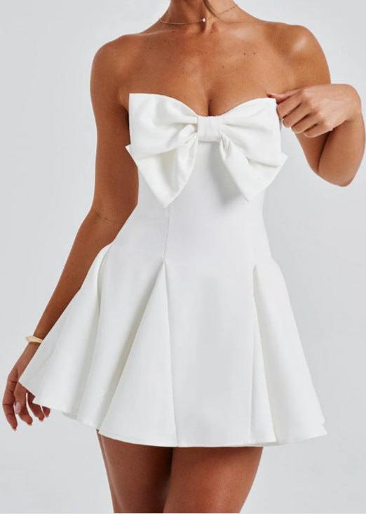 Elegance Bow-Detail Corset Dress