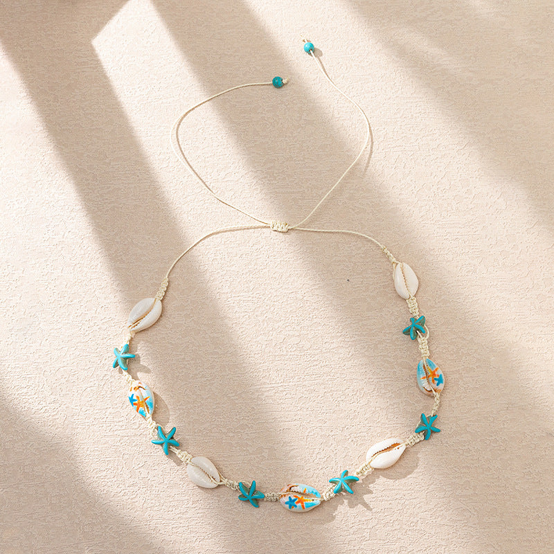 Vacation Ocean-Inspired Shell Necklace & Bracelet Set