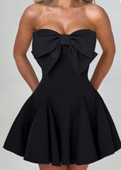 Elegance Bow-Detail Corset Dress