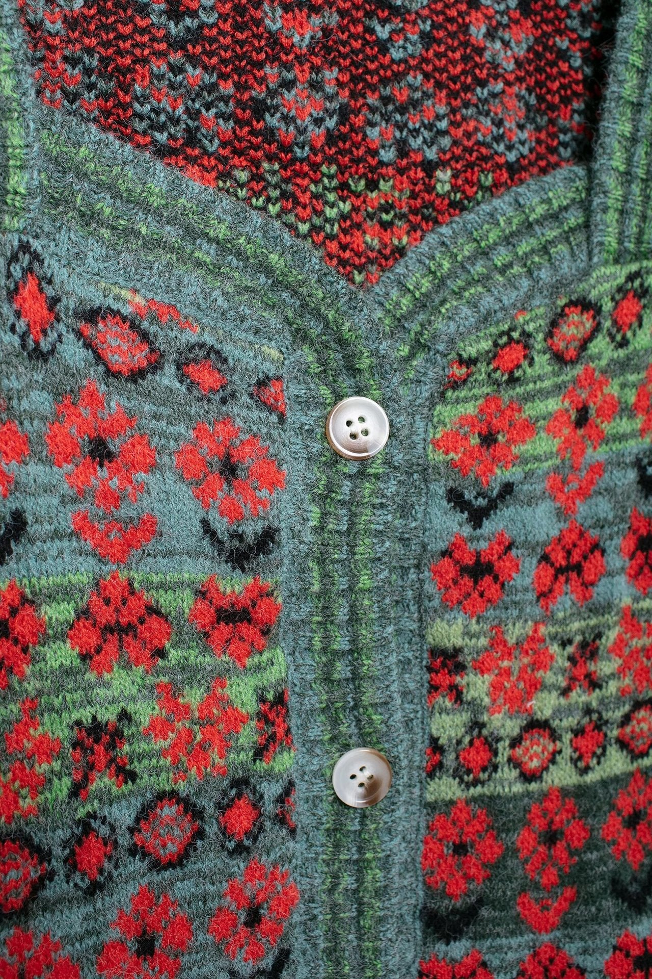 Sweetheart Pattern Contrast Cardigan