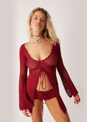 Scarlet Crochet Beach Cover-Up Set