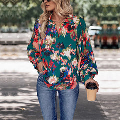 Autumn Women’s Long Sleeved Printed Shirt – Stylish and Comfortable