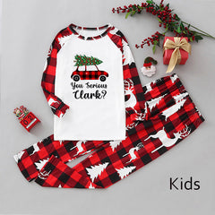 Christmas Tree and Truck Print Family Matching Pajamas Sets