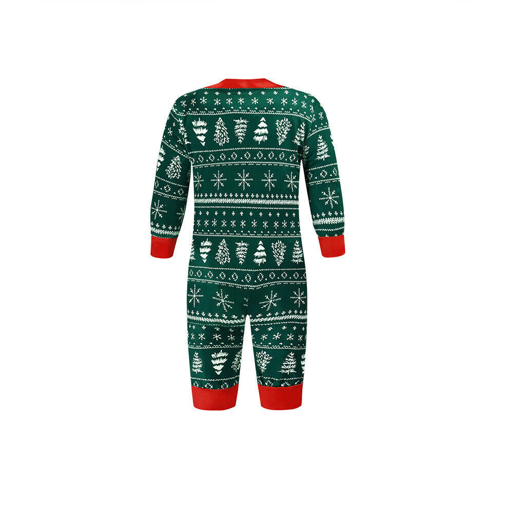 Green Christmas Tree Patterned Family Matching Pajamas Sets