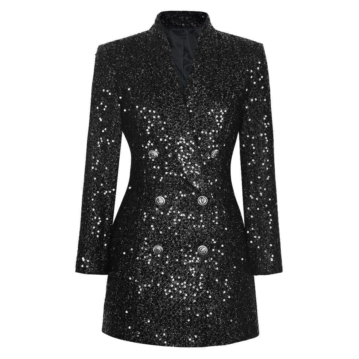 Autumn Winter Heavy Embroidery Sequ Waist Trimming Slimming High End Quality Women’Business Blazer Top