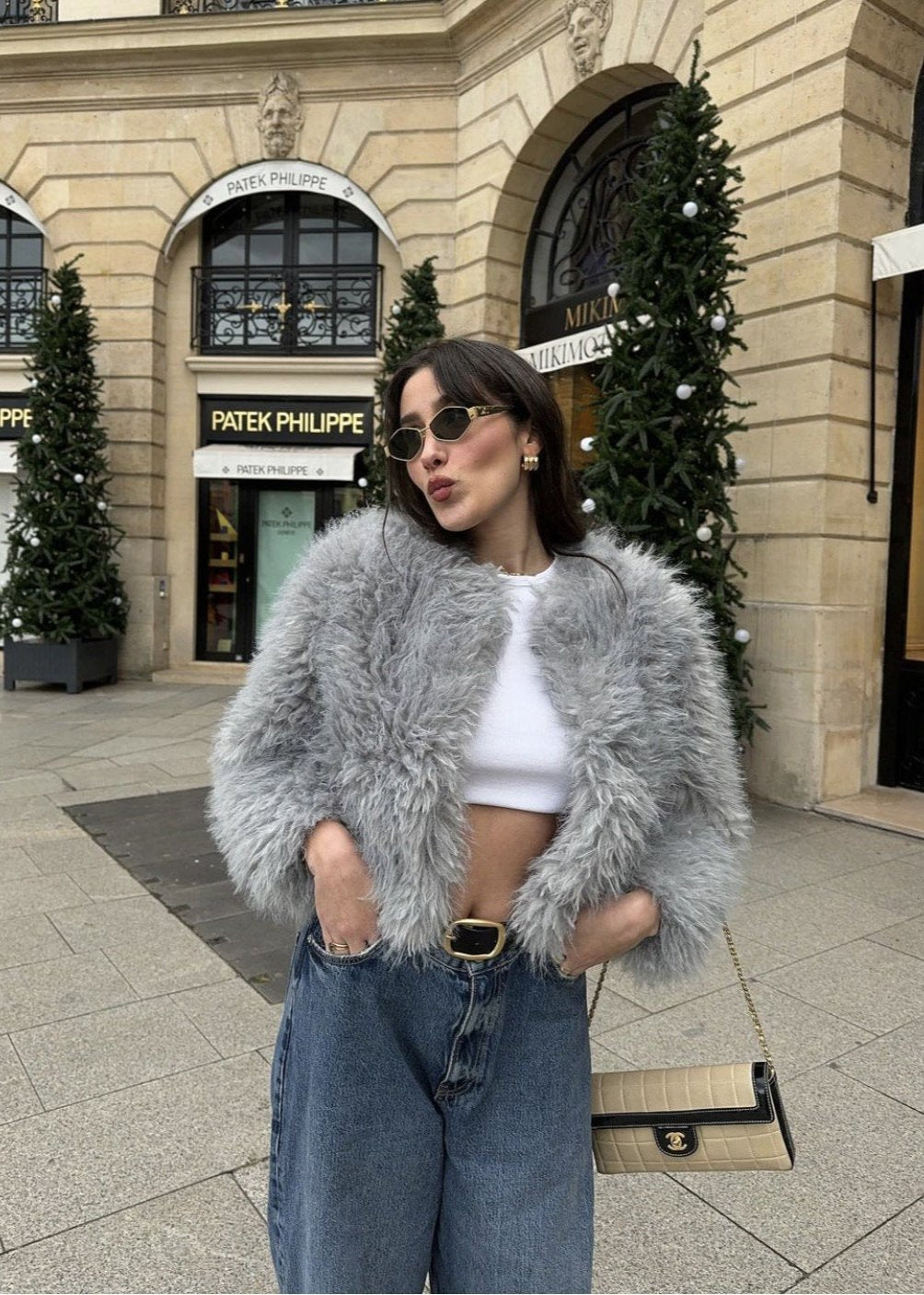 Luxe Faux Fur Crop Jacket