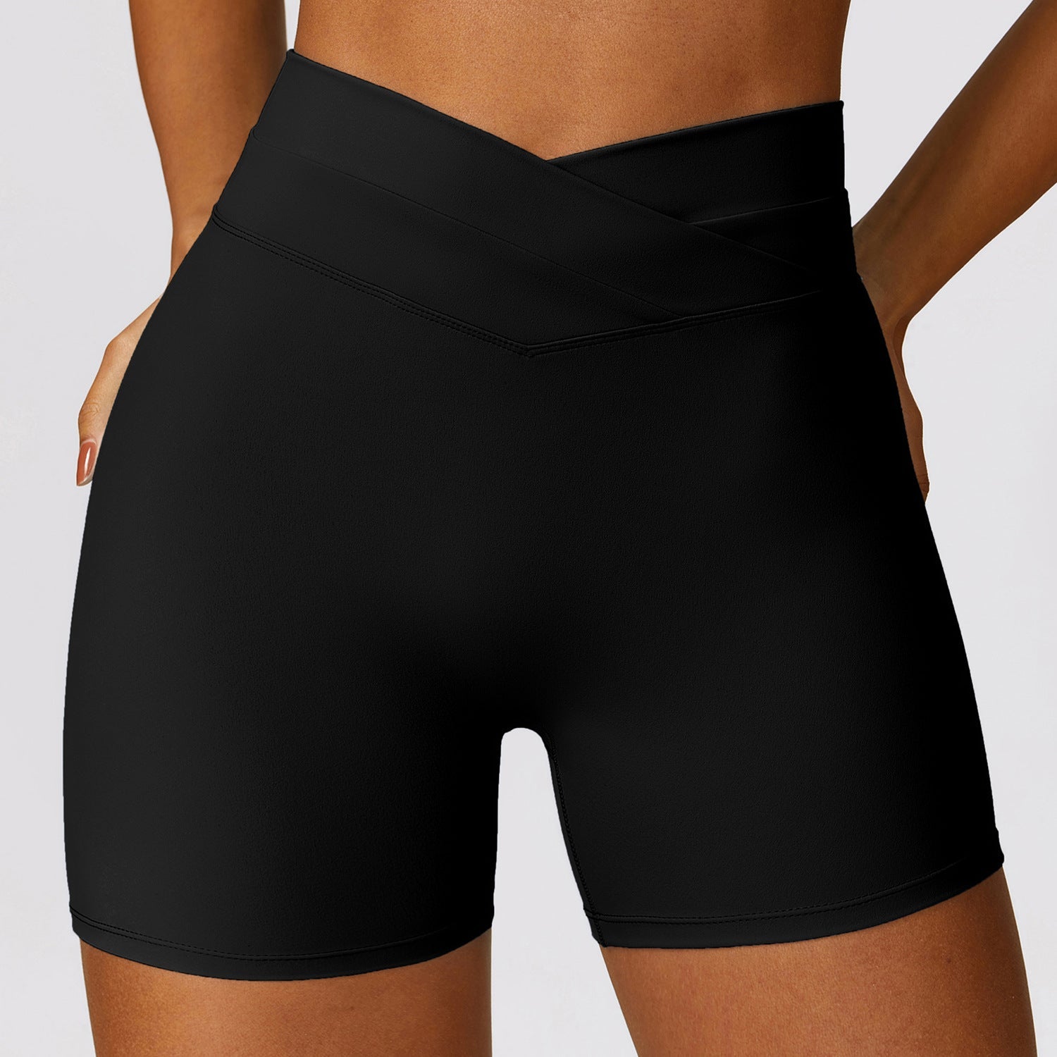 Skinny Hip Raise Yoga Shorts High Waist Workout Pants Women