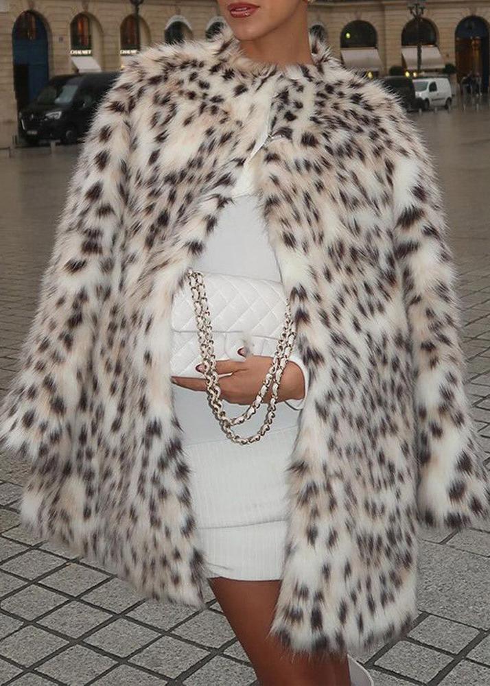 Celeste Faux Fur Leopard Coat