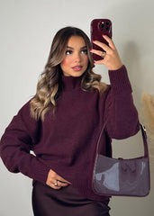 Plush Knit Turtleneck Sweater