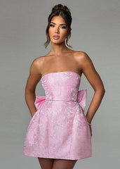 Blossom Bow-Back Strapless Dress