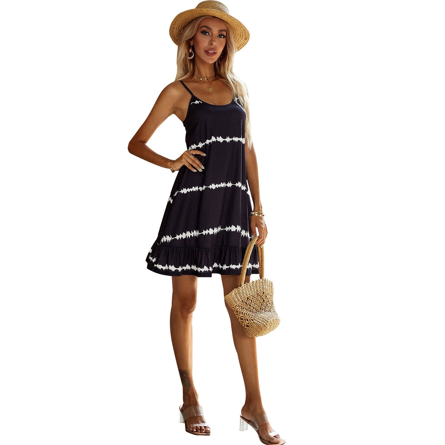 Women’s Sexy Casual Vacation Sweet Spaghetti-Strap Dress – Summer Chic Style