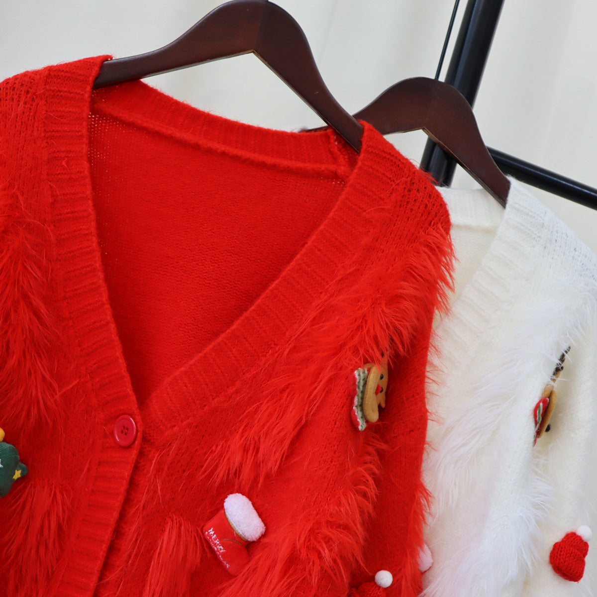 Christmas Elements Fluffy Knit Cardigan