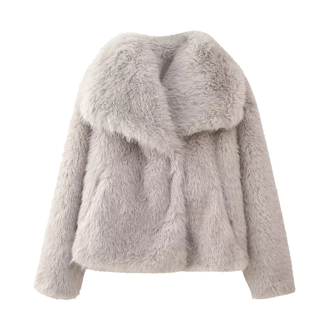 Luxurious Faux Mink Fur Winter Coat – Socialite Top