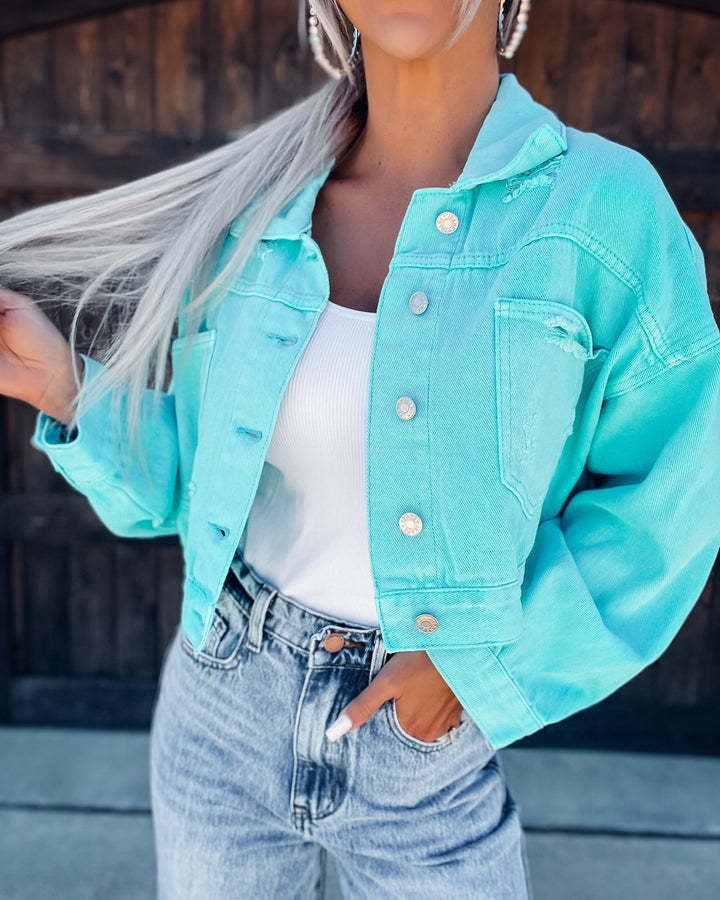 Spring Summer Casual Holes Tassel Denim Jacket Women Clothing