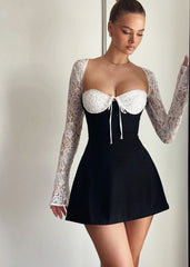 Lace Elegance Corset Mini Dress