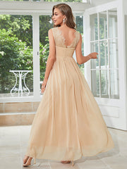 Summer Dress Apricot Chiffon Elegant Daily Dinner Socialite Dress