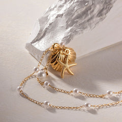 Oceana Pearl Charm Necklace