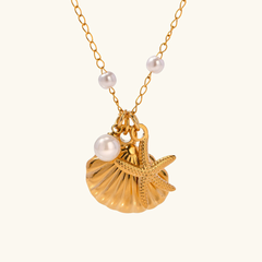 Oceana Pearl Charm Necklace