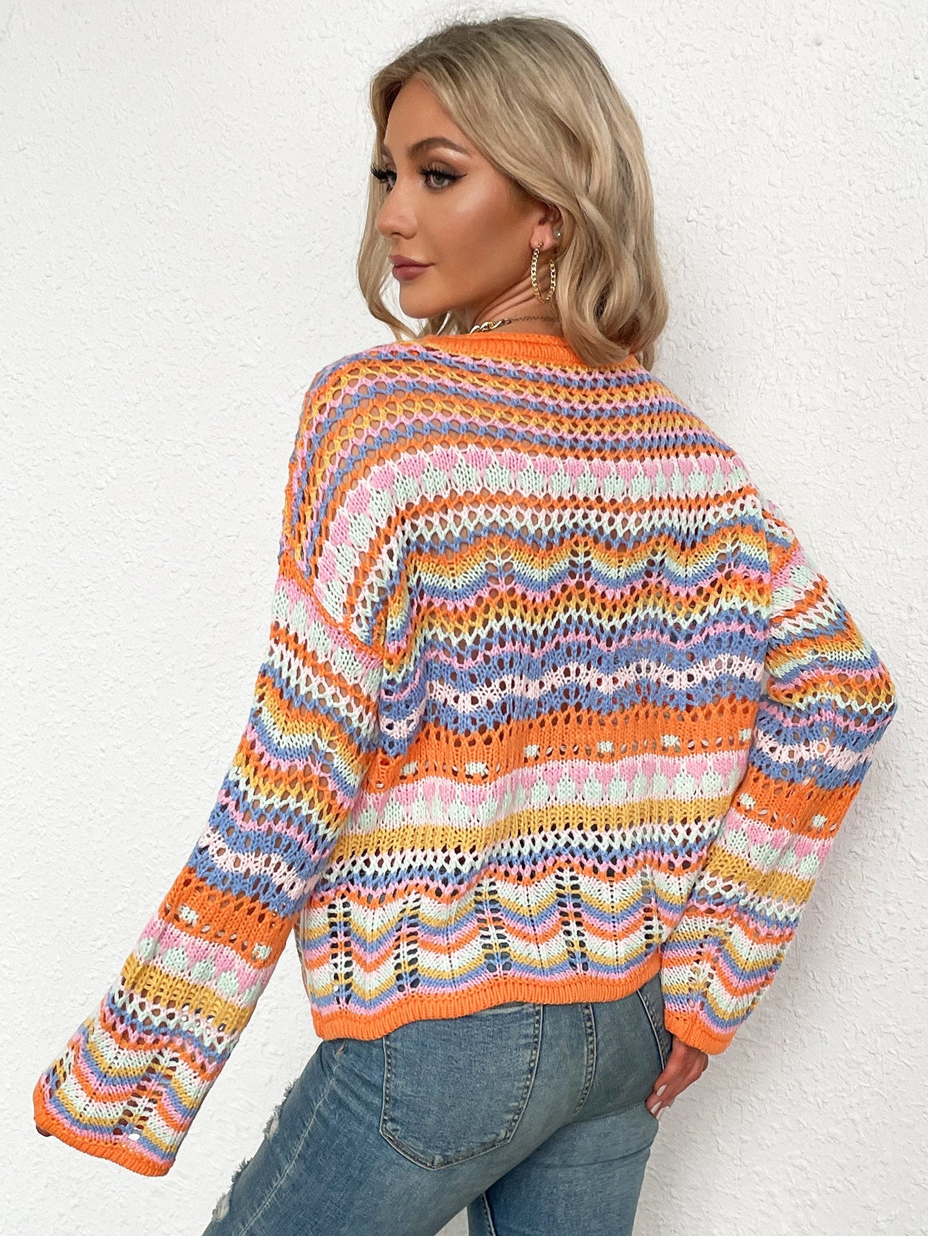 Smaibulun Doll | MARMO Zig Zag Crochet Knit Top - Orange