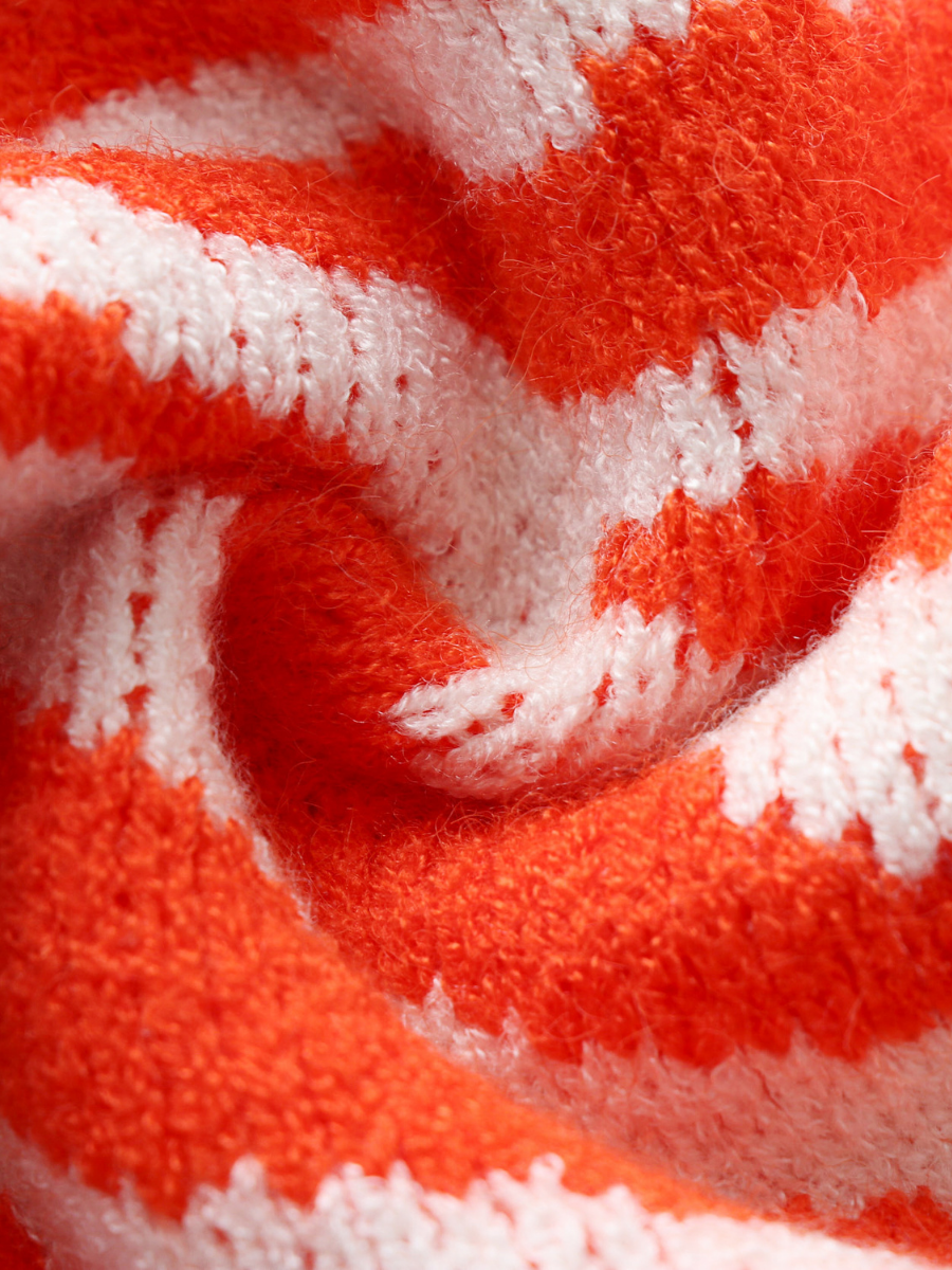 Smaibulun | Tiger Year Animal Patterned Knit Cardigan - Orange