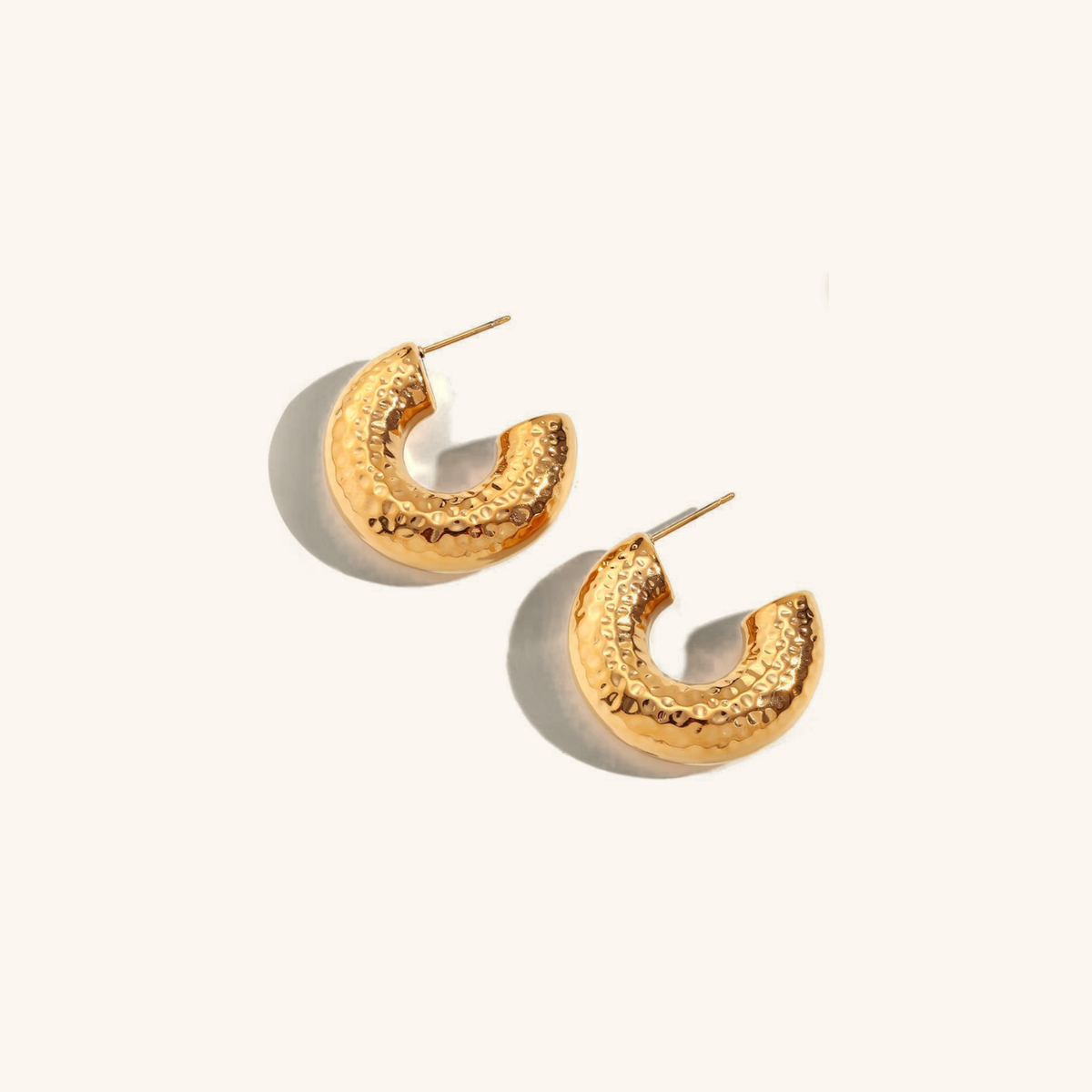 Orla Hammered Hoop Earrings