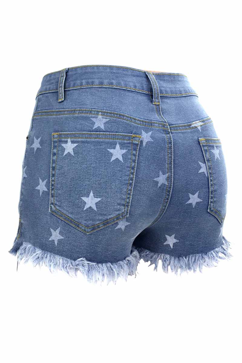 Chicindress Cute Star Denim Shorts