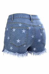 Chicindress Cute Star Denim Shorts