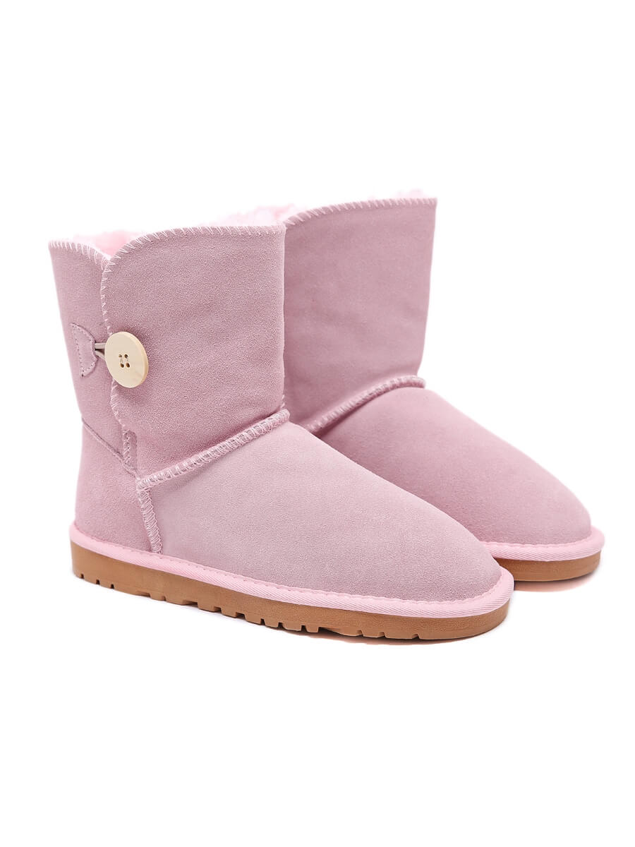 SMAIBULUN Ugg | Faux Fur-Lined Classic Side Button boots