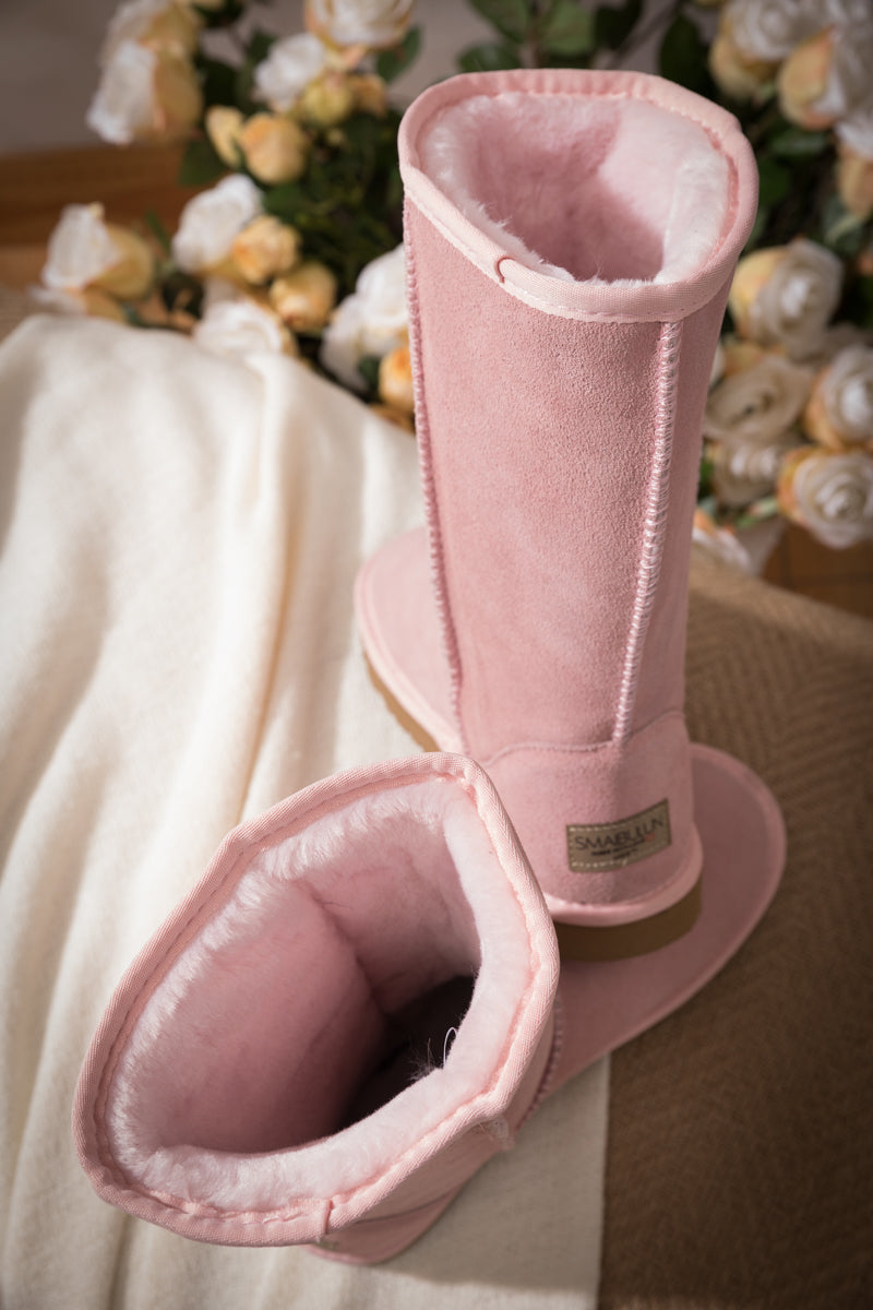 SMAIBULUN Ugg | CLASSIC SUEDE MID-LENGTH BOOTS - PINK