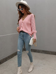 SHANTALL KNIT CARDIGAN - PINK