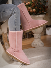 SMAIBULUN Ugg | CLASSIC SUEDE MID-LENGTH BOOTS - PINK