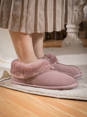 SMAIBULUN Ugg | WOOL LINED SUEDE TASMAN SLIPPER LOAFER - PINK