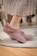 SMAIBULUN Ugg | WOOL LINED SUEDE TASMAN SLIPPER LOAFER - PINK