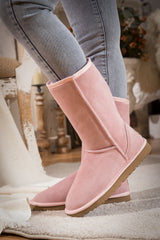 SMAIBULUN Ugg | CLASSIC SUEDE MID-LENGTH BOOTS - PINK